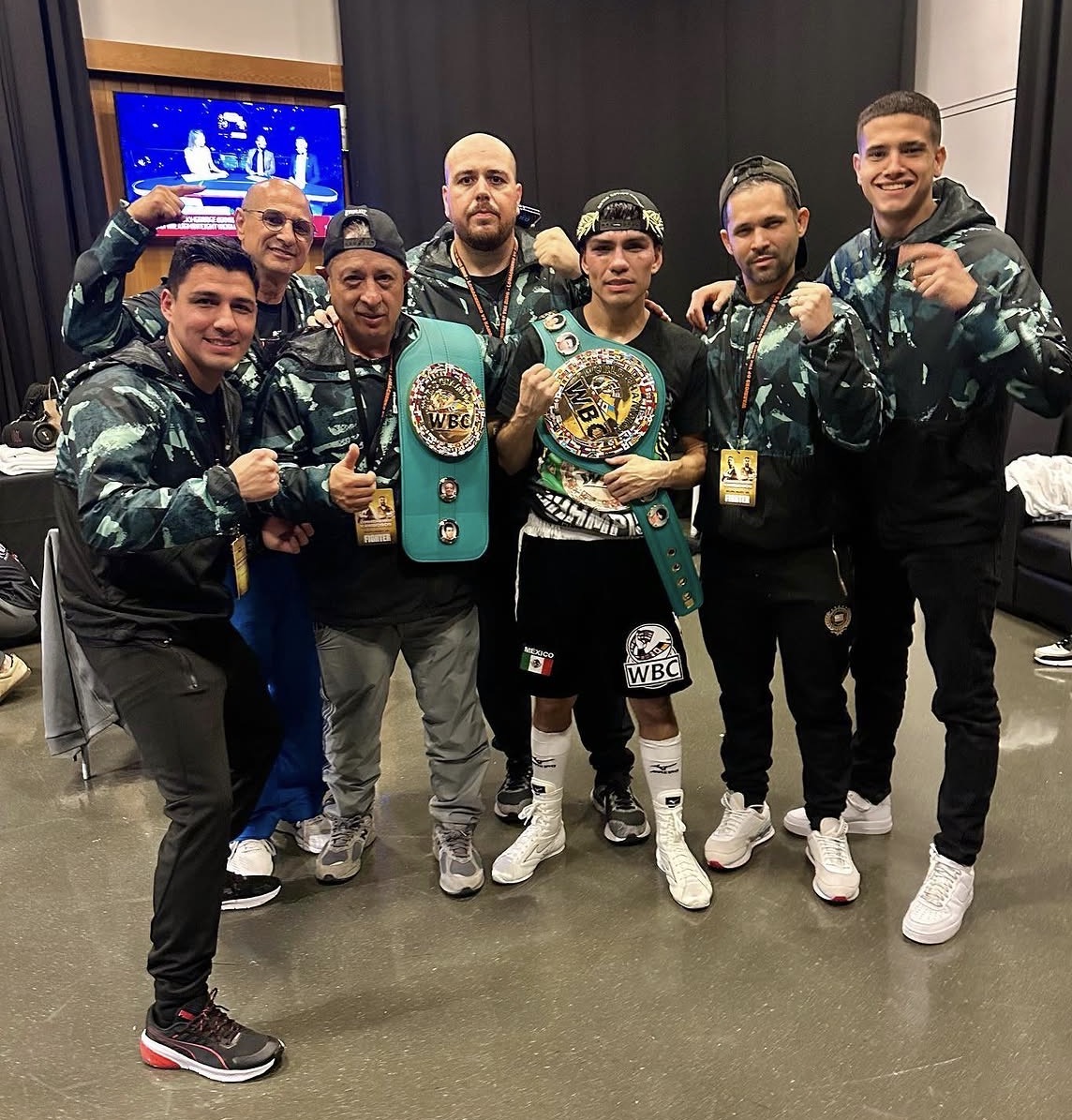 CUBOX Elite Fight Team with championship belts
